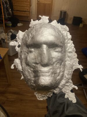 Cast image of a face.
